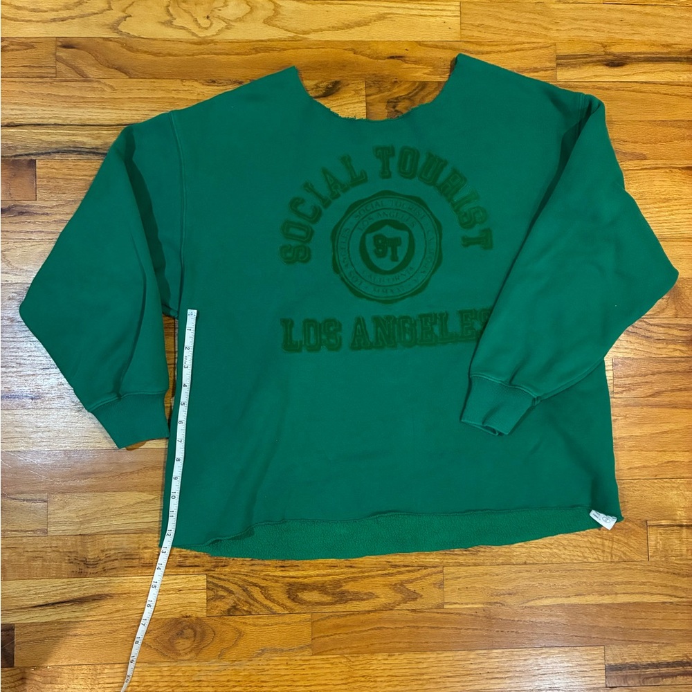 Social Tourist Los Angeles Green Crewneck Sweatshirt